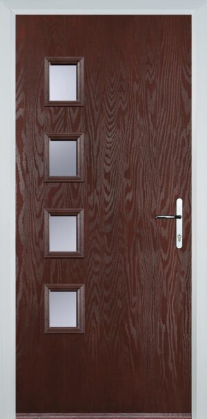4 Square Flush Grained Left