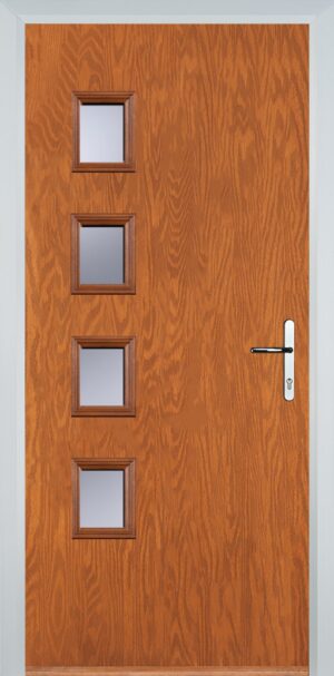 4 Square Flush Grained Left